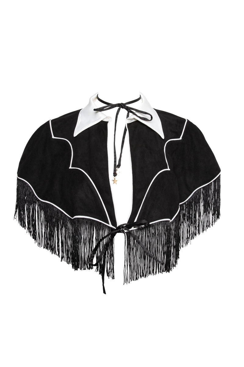 Product cut out with Billie western cowboy fringe cape