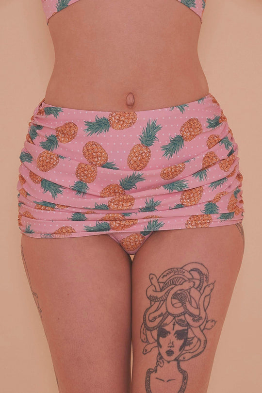 Pineapple Skirted Bikini Brief
