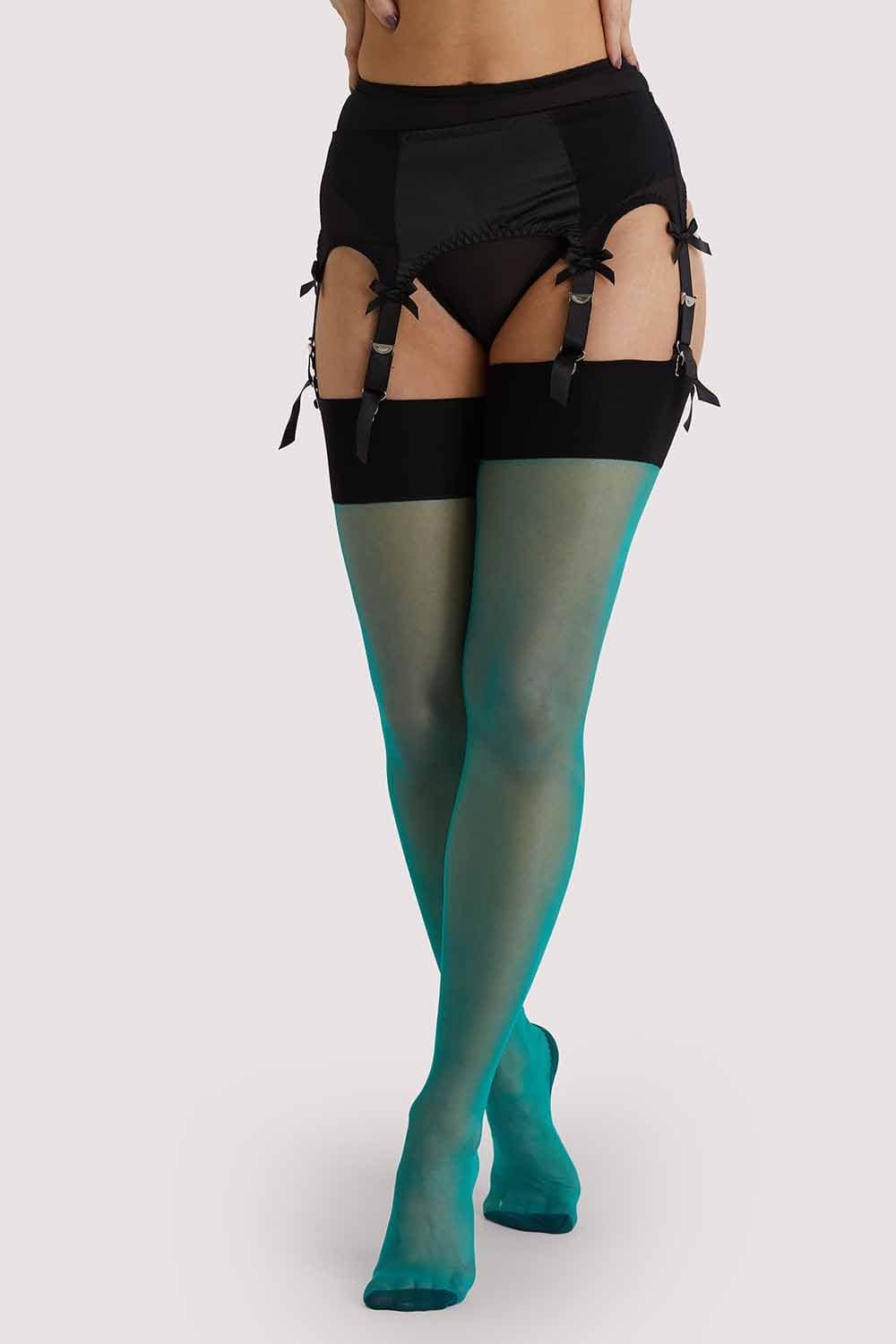 Bow Back Stockings Green