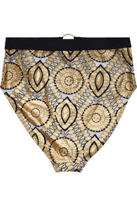 Wolf & Whistle Gold foil tile and black printed brief
