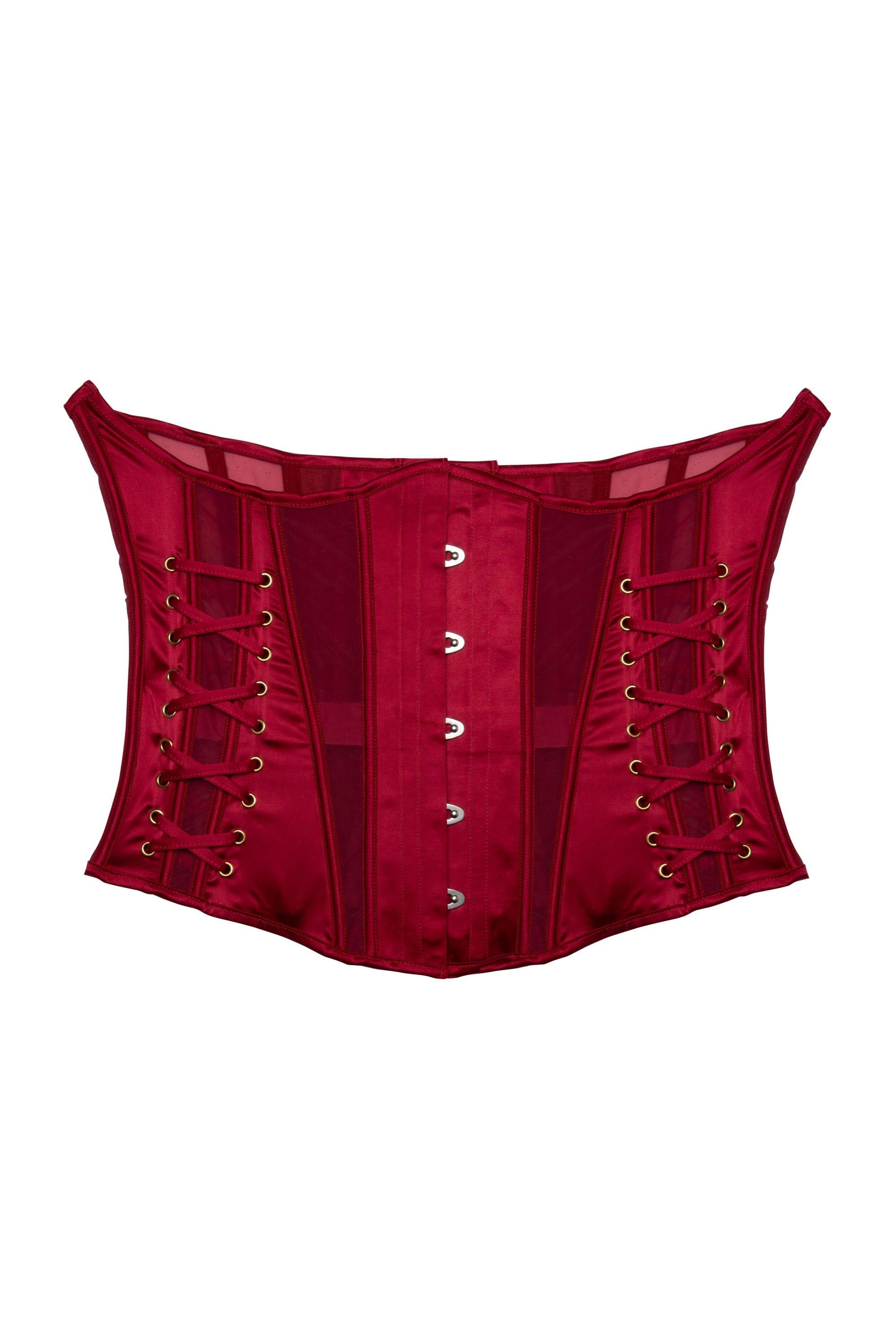Etta Red Tie Underbust Corset