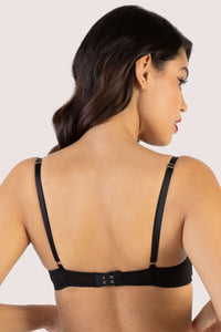 Melda Teal Satin And Lace Bra