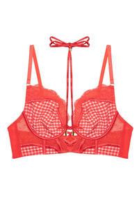 Adelaide Western Gingham And Lace Bra – Playful Promises