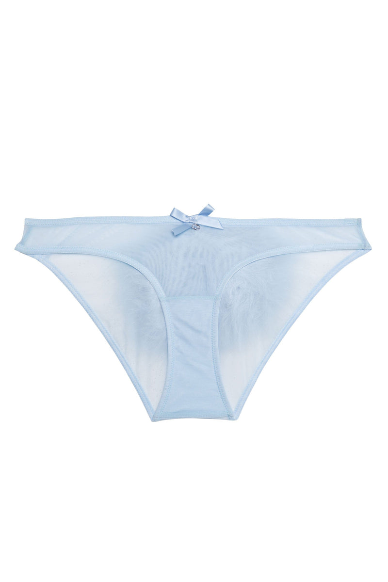 Lulu Baby Blue DiamantÃ© Marabou Brief