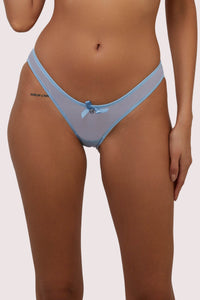 Lulu Baby Blue DiamantÃ© Marabou Brief