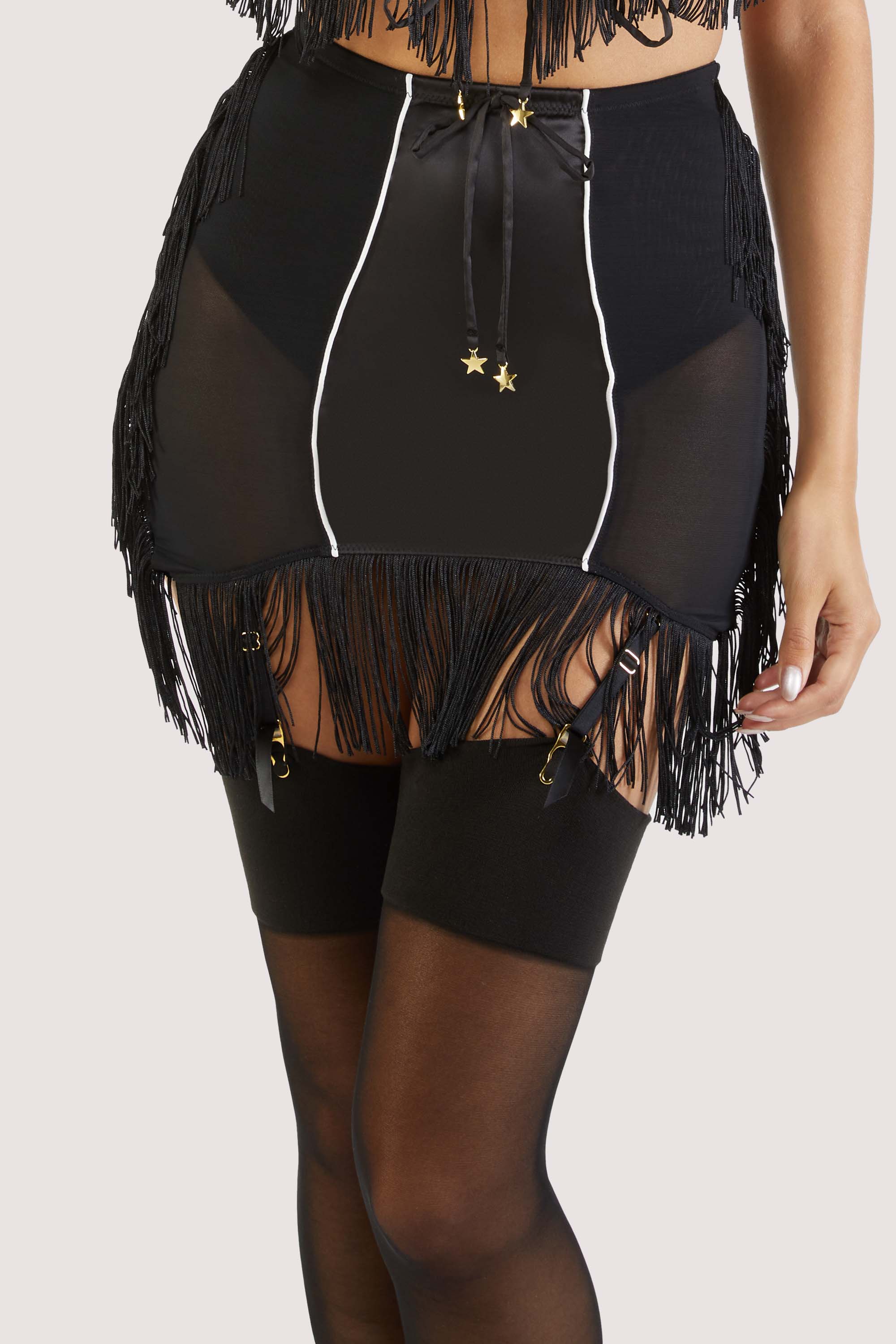 High-Waisted Panty with Pearl String - Bettie Page Panty main image 1