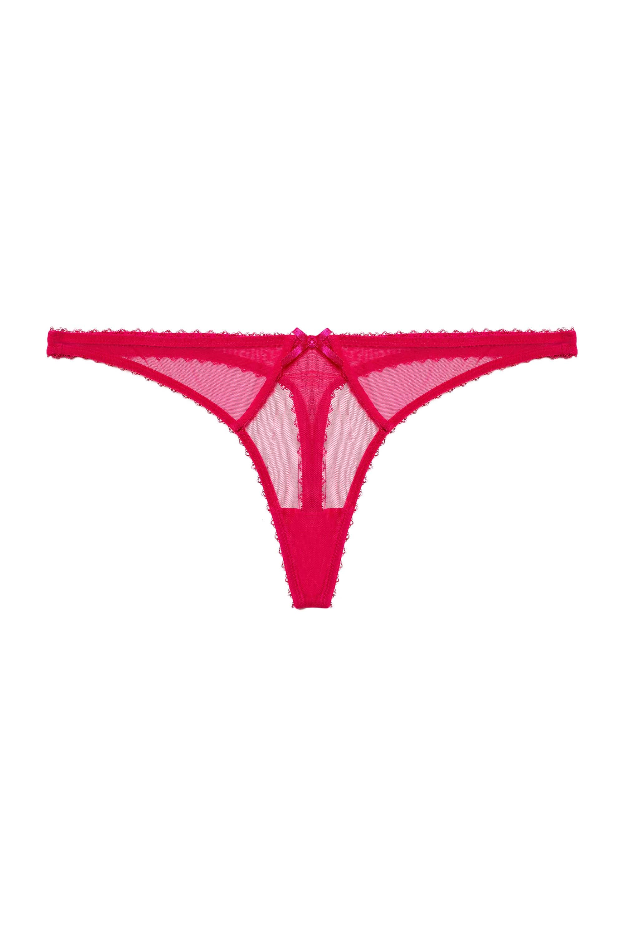 Grace Hot Pink Mesh Thong