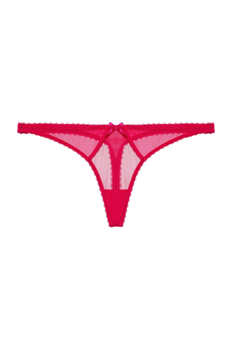 Grace Hot Pink Mesh Thong