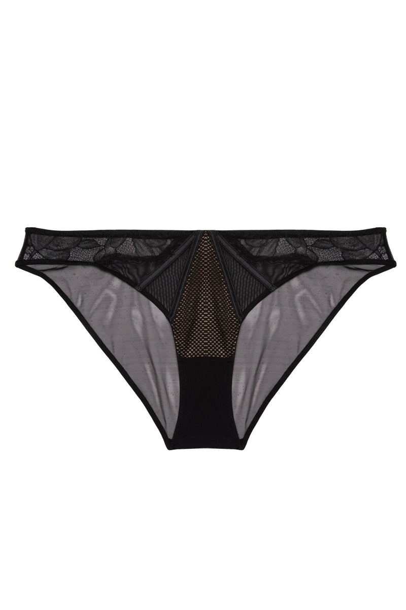 Fairfield Black Fishnet And Lace Hipster Brief