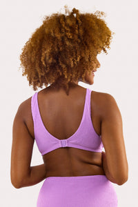 Mila Lilac Scrunch Hidden-Underwire Bikini Top