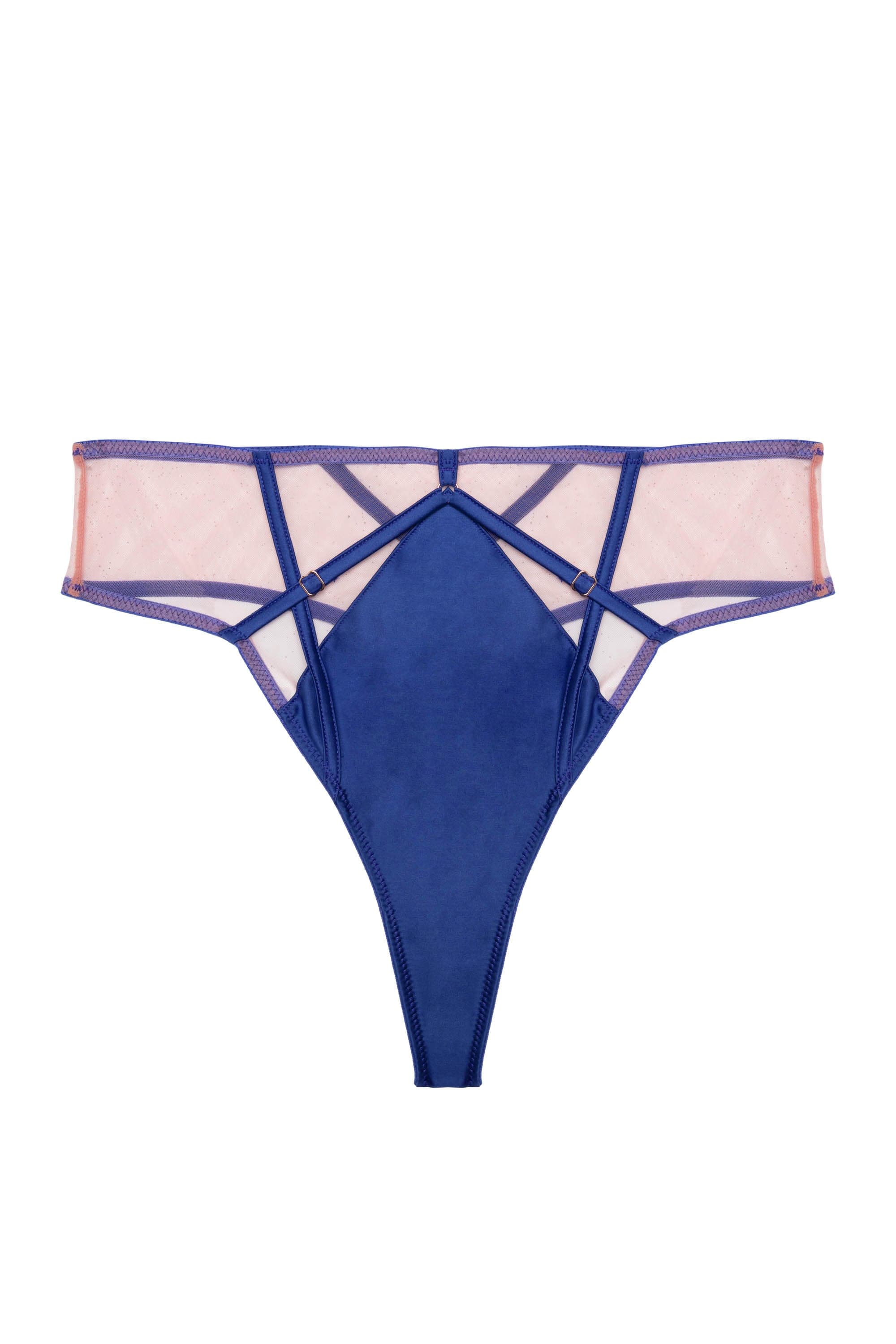 Cobalt blue high waist thong