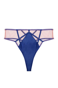 Cobalt blue high waist thong
