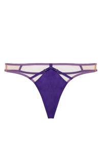 Ramona Purple Caged Open Back Thong