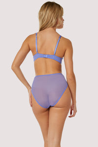 Stevie Lilac and Black Lace High Waisted Brief
