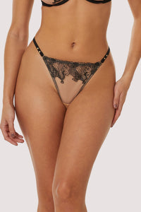 Tiger Peach Mesh Embroidered Brief