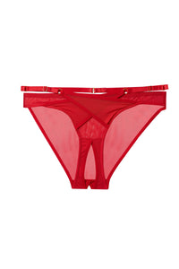 Eddie ruby red crotchless brief