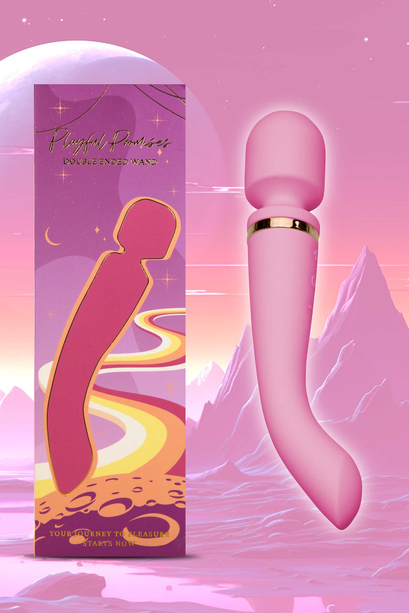 Double Ended Wand With 10 Vibration Settings Playful Promises Double Ended Wand With 10 Vibration Settings Playful Promises