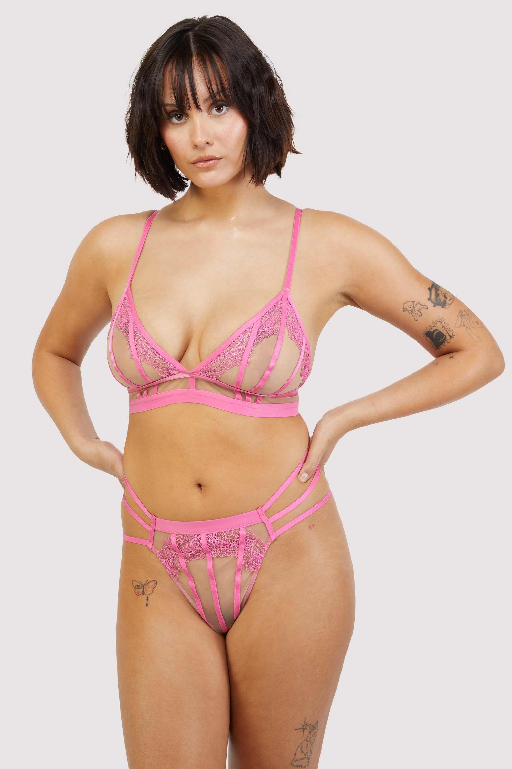 Tasha Pink Illusion Mesh Set
