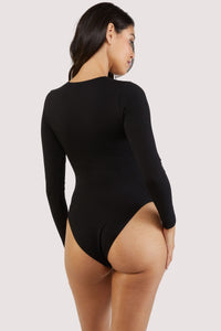 Black long sleeve bodysuit