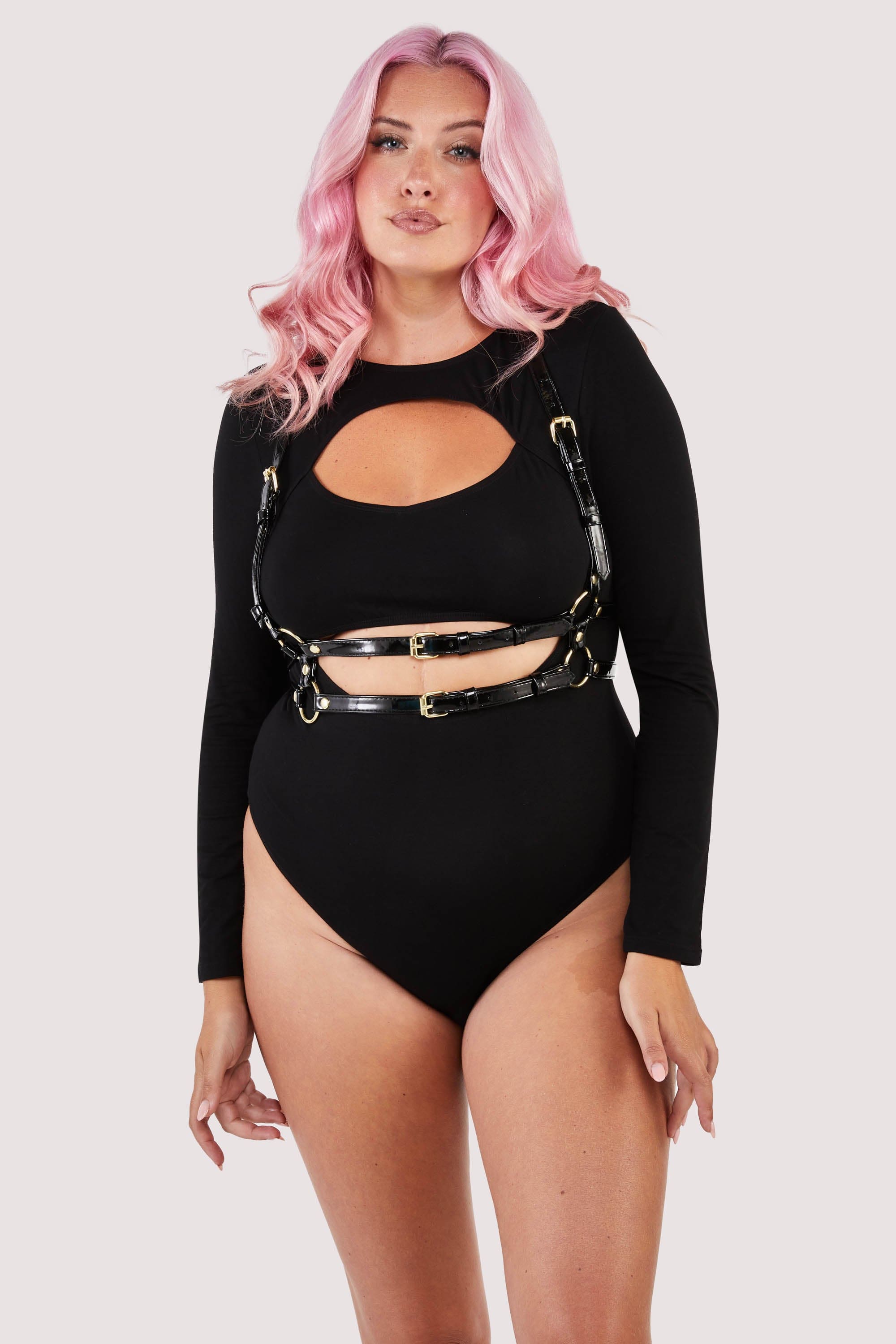 Black long sleeve bodysuit