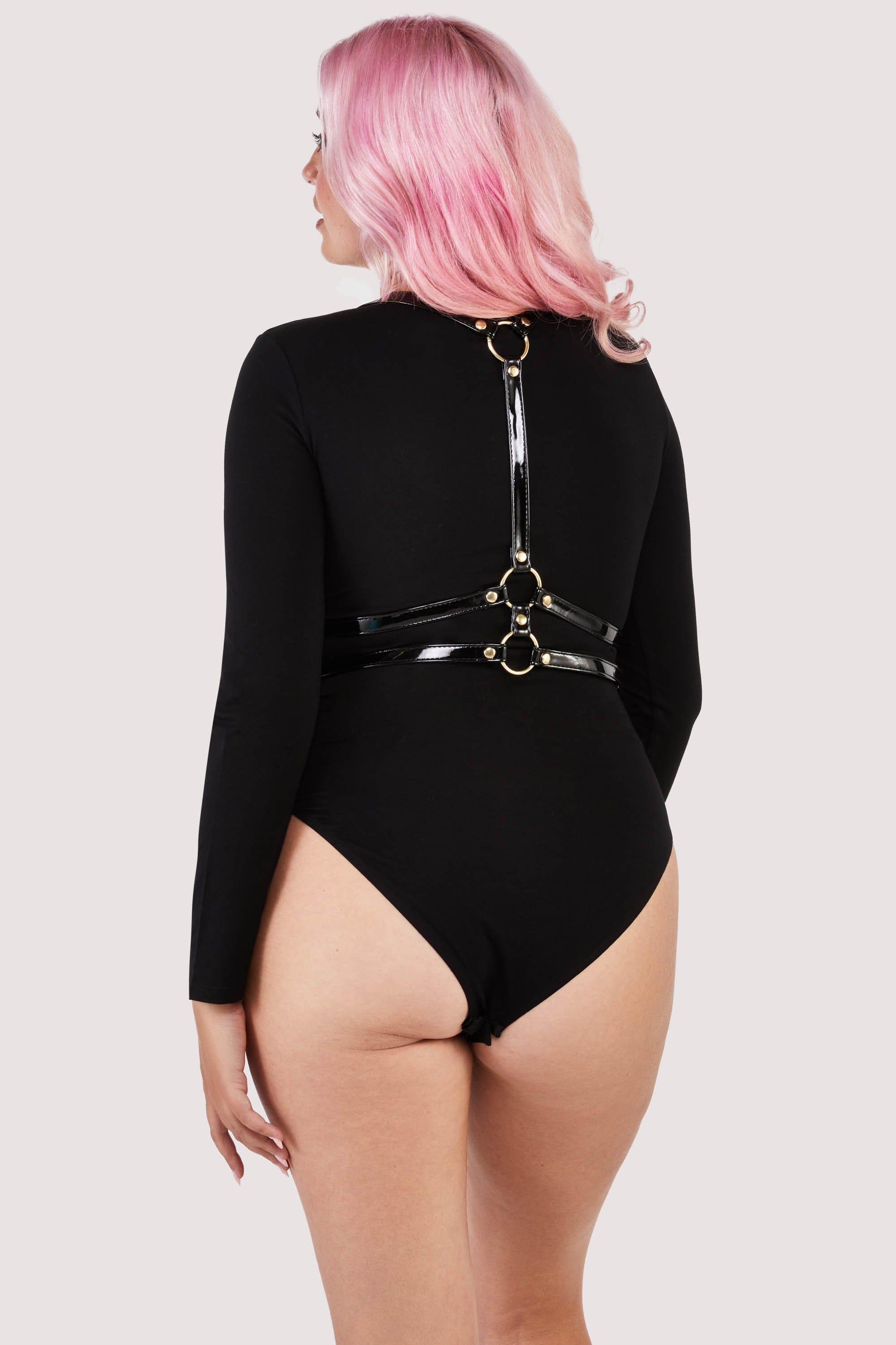 Black long sleeve bodysuit