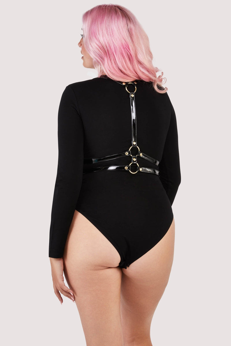 Black long sleeve bodysuit