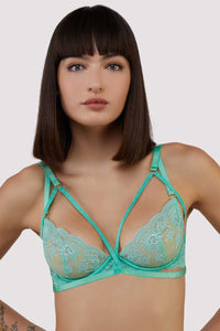 Sarina Green Embroidery Harness Set