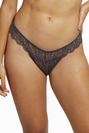 Ariana Everyday Lace Thong Steel