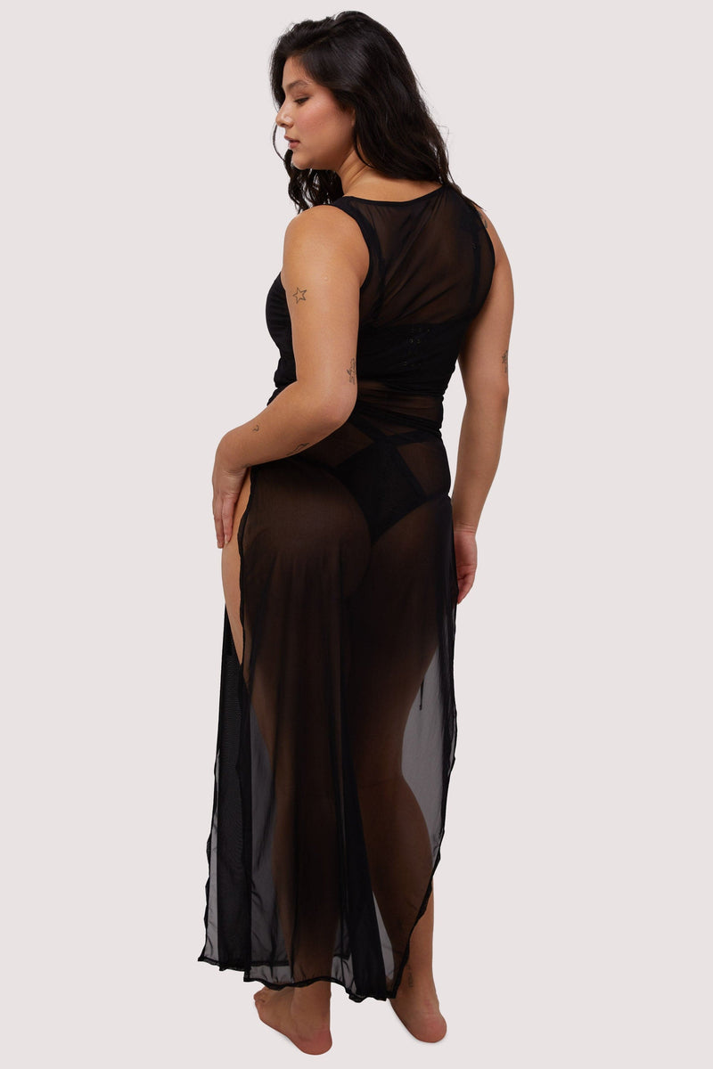 sexy mesh dresses Sliot Transparent Dress Sheer for Women Sheer Dress Bodycon Mesh Long (US, Alpha, Small, Regular, Regular, Black) : Clothing, Shoes & Jewelry Polyester Gender SHEIN Brown Sexy Mesh Sheer
