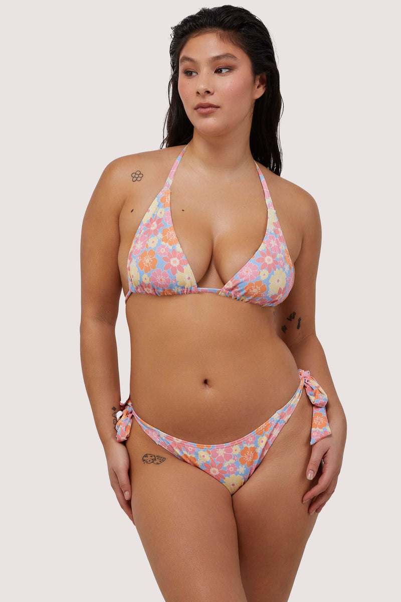 Floral Triangle Bikini Top Fuller Bust Exclusive – Playful Promises