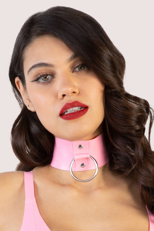 Imogen Pink Latex and Ring Collar