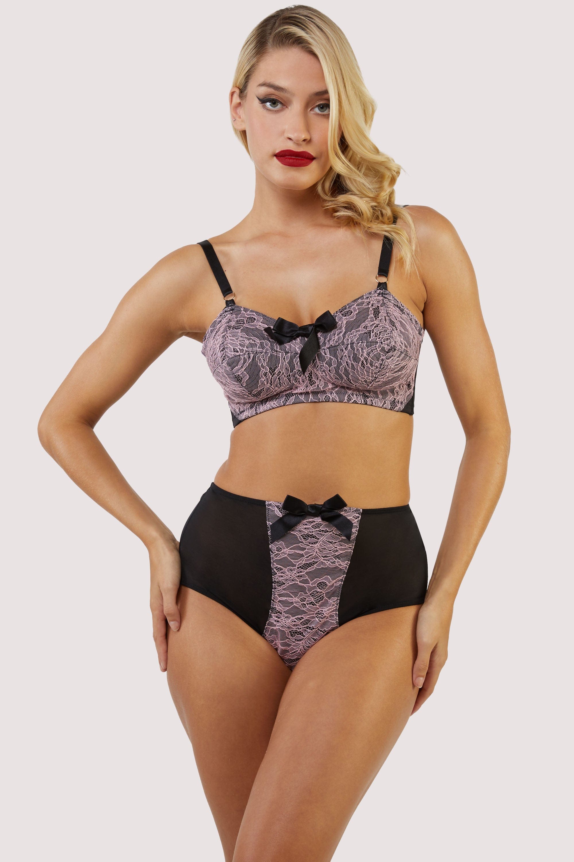 Elsie Pink Spiral Stitch Bullet Bra