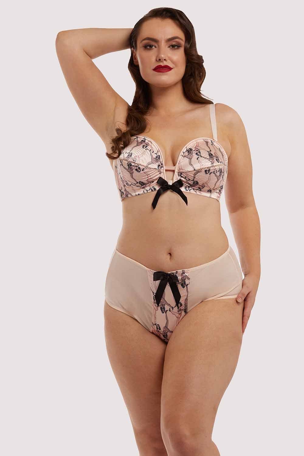 Showgirl Z Stitch Pink High Waist Brief – Playful Promises