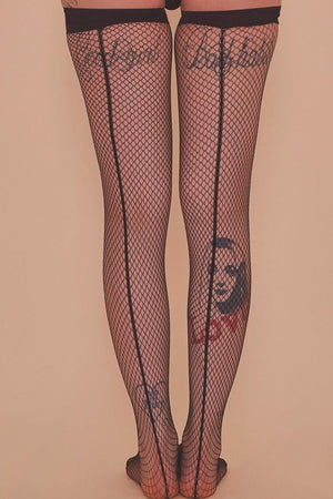 Fishnet Seamed Hold ups