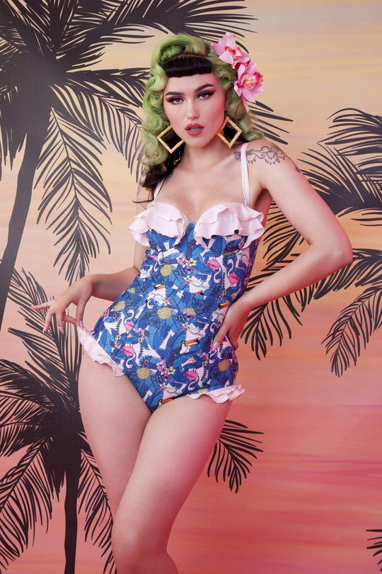 Toucan Frilled balcony swimsuit