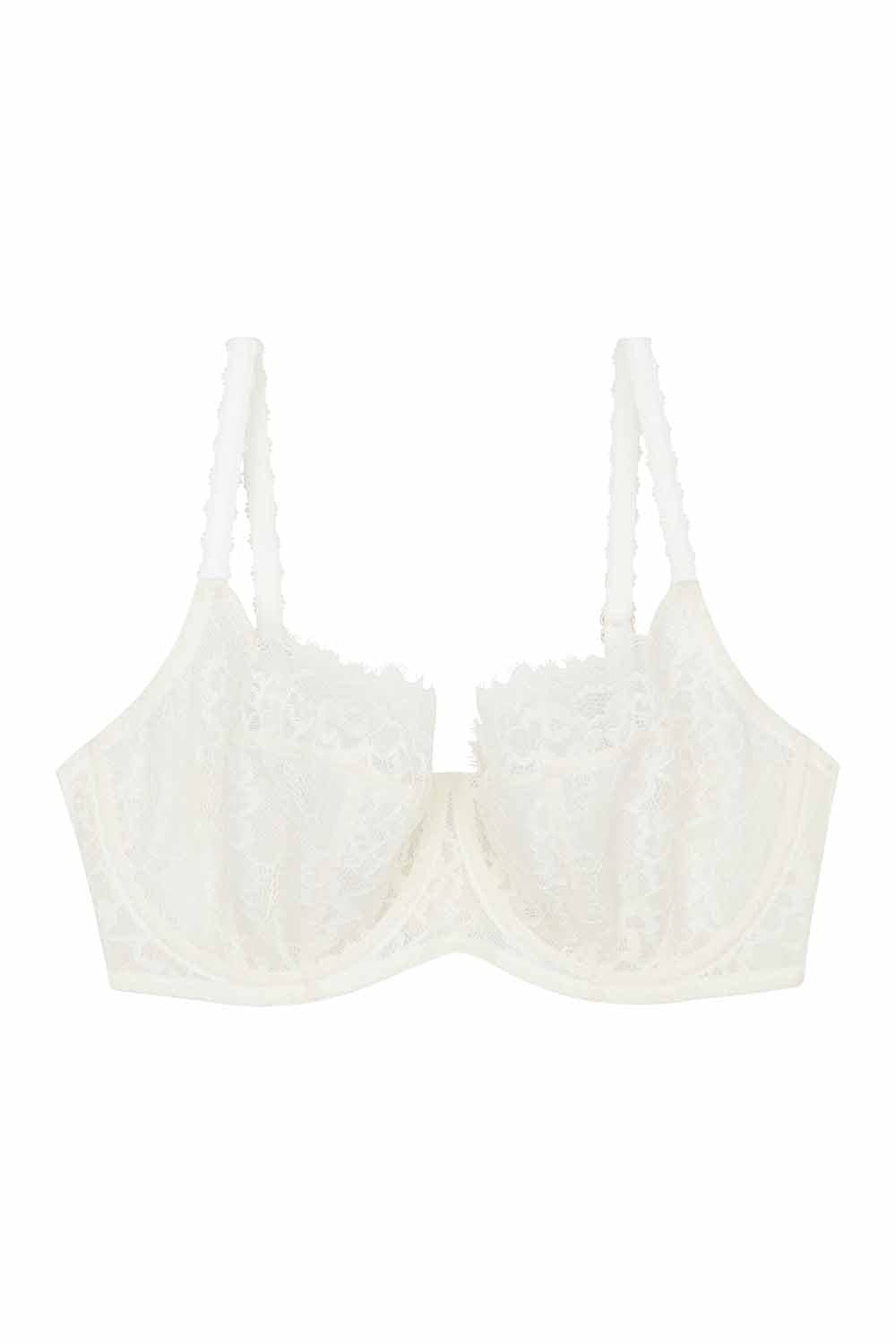 Rosalyn Ivory White Full Coverage Lace Bra