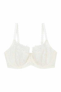 Rosalyn Ivory White Full Coverage Lace Bra