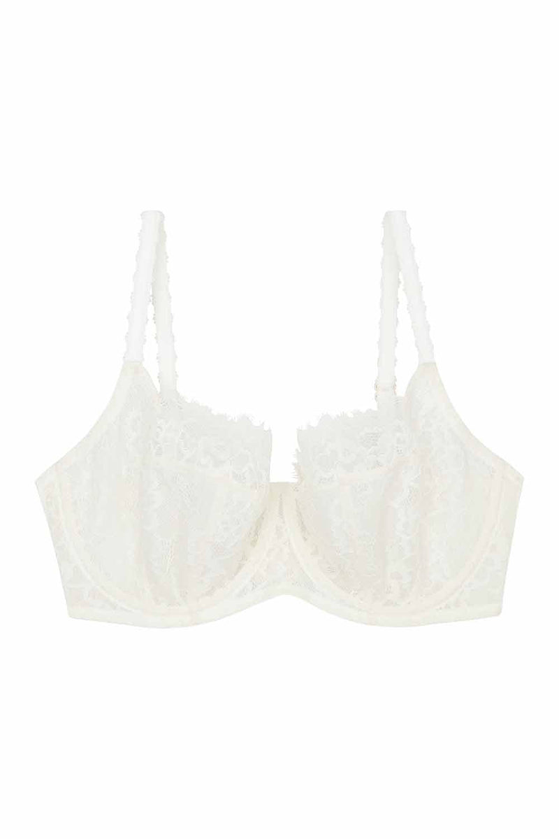 Rosalyn Ivory White Full Coverage Lace Bra