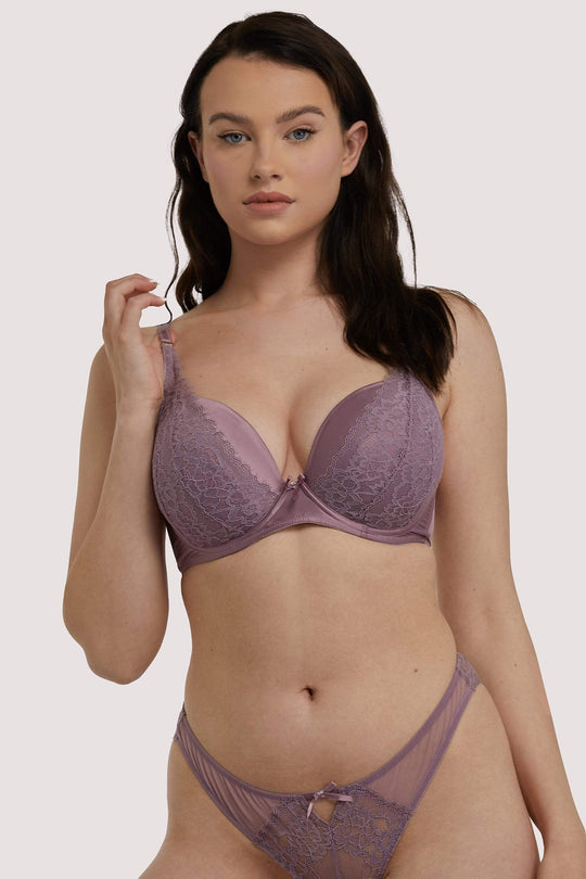 Sophia Heather Purple Plunge Bra