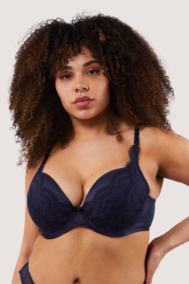 Sophia Navy Plunge & Push Up Bra – Playful Promises