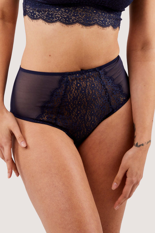 Emma Navy High Waisted Brief