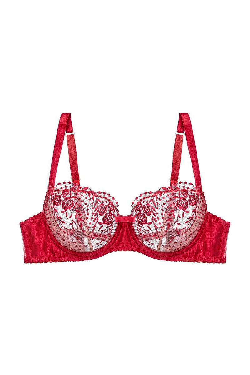 Julie's Roses Red Underwire Bra