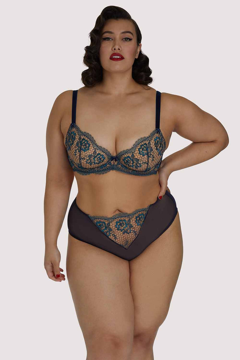 Evelina Blue Curve Bra