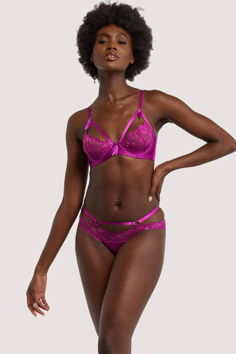 The Emma Lace Bralette - Magenta – Southern Roots Boutique