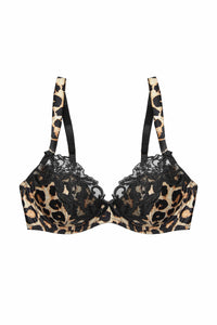Millicent Leopard Plunge Bra
