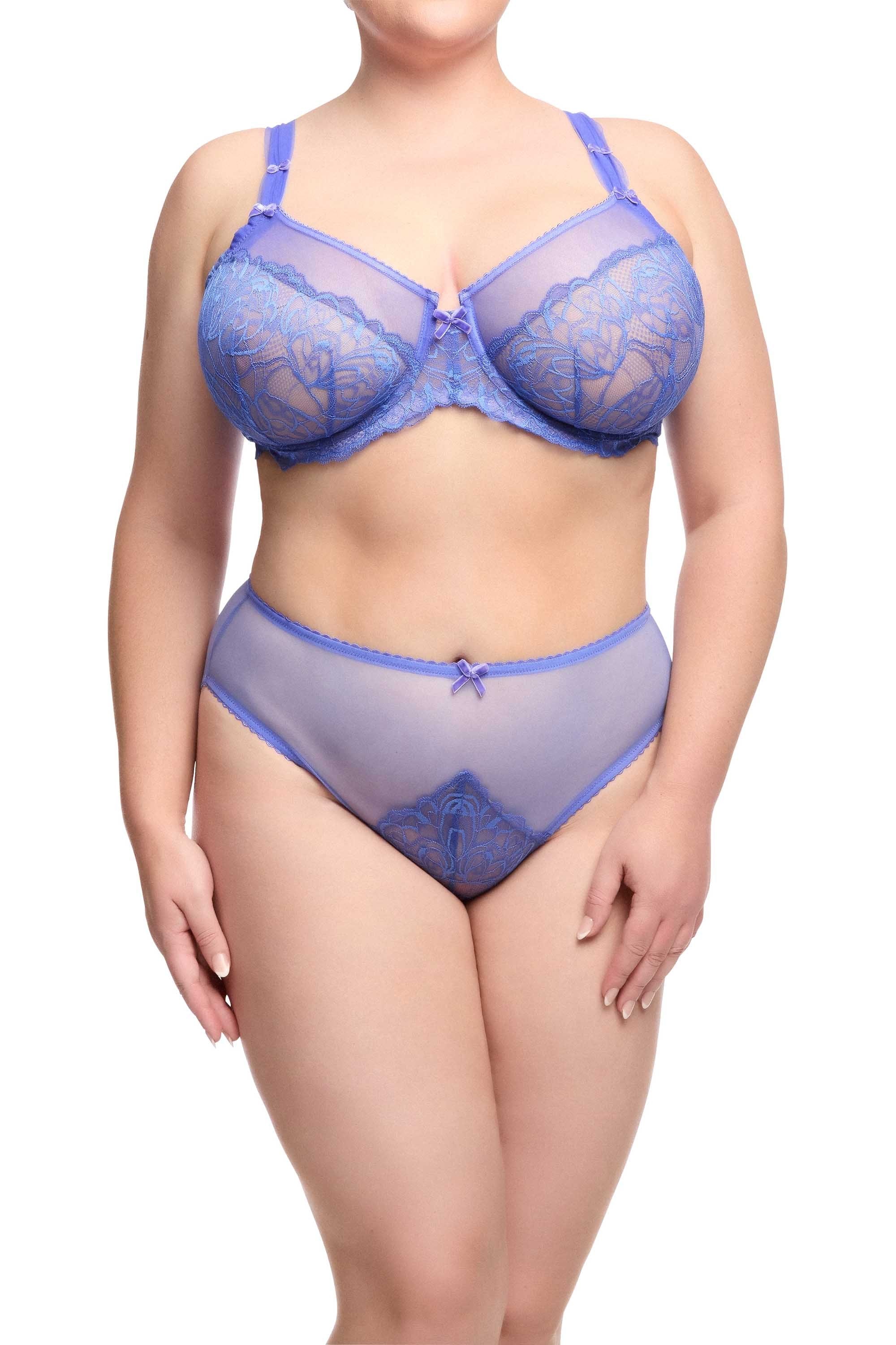 Gwendolline Blue Lace Underwire Curve Bra