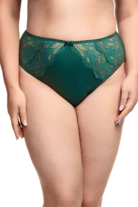 Cora Green Lace High Waisted Brief