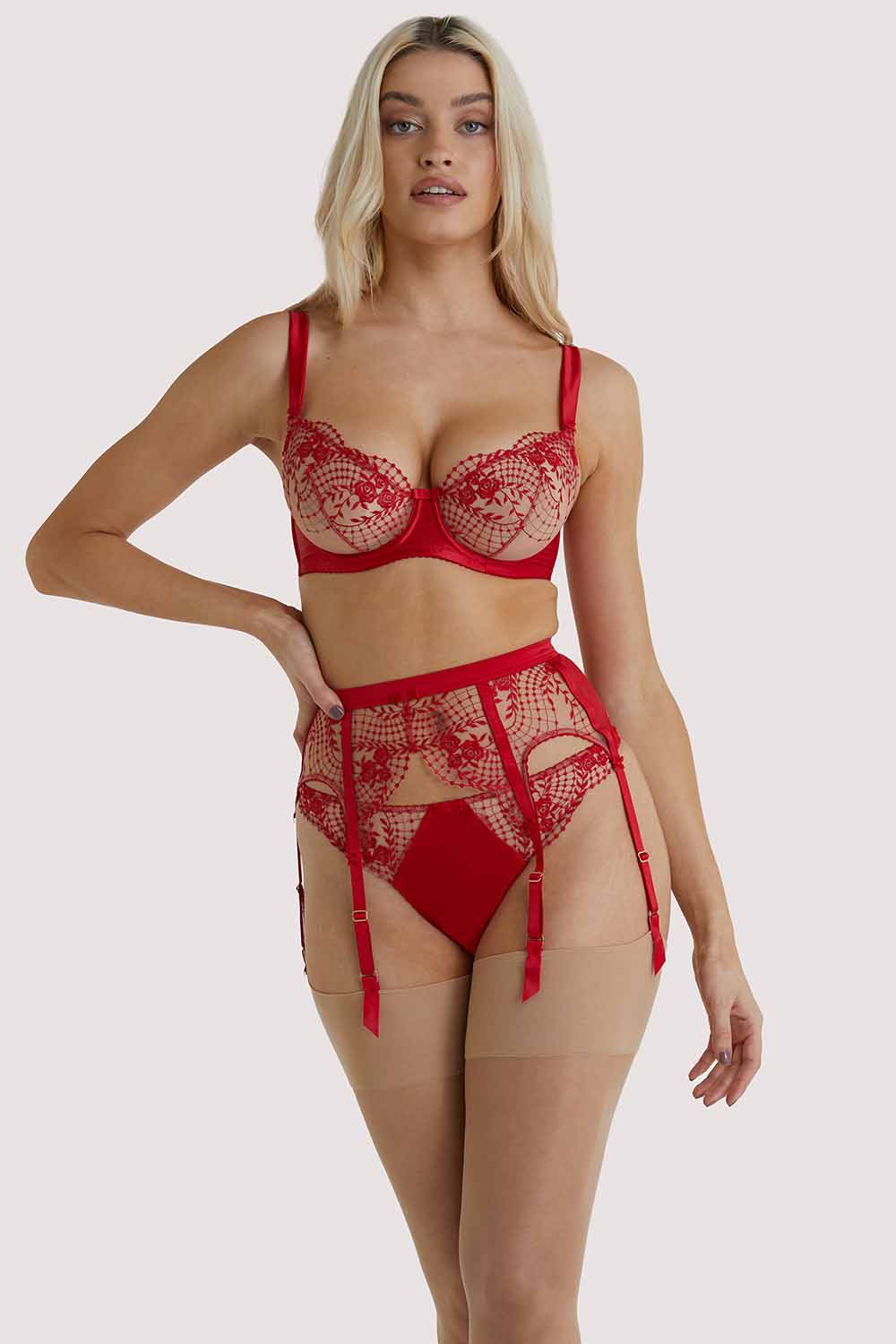 Julie's Roses Red Bikini Briefs