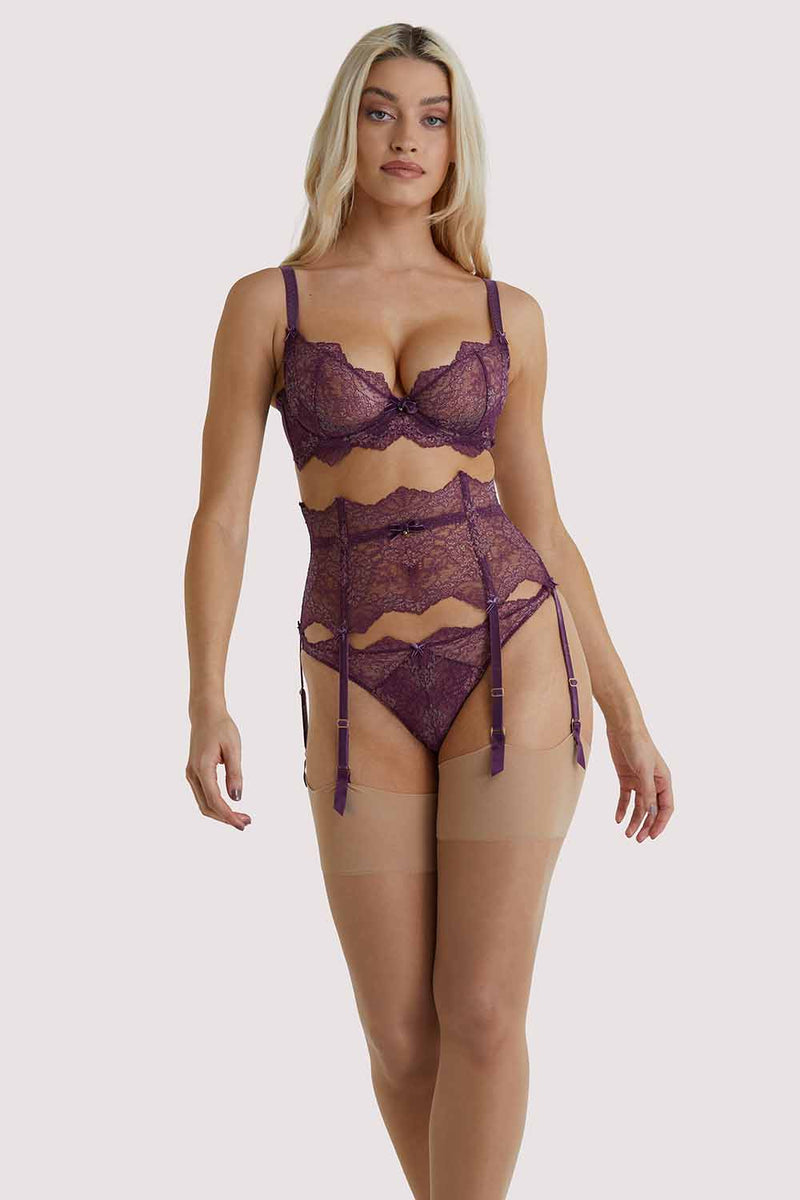 Lurex Amythest G-String