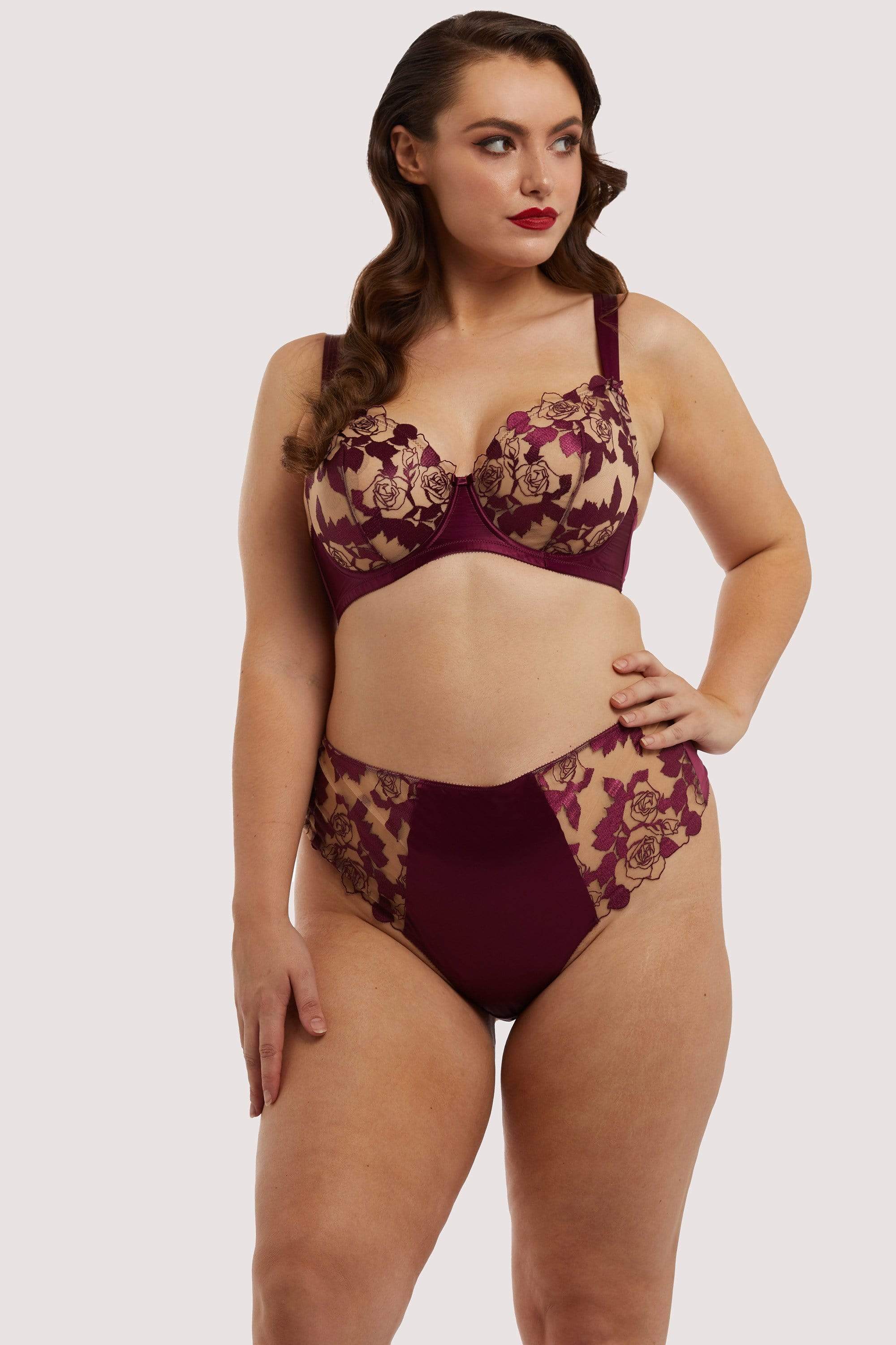 Rosabelle Dark Cherry Curve Thong